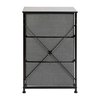 Flash Furniture Black/Gray 3 Drawer Storage Dresser Organizer WX-5L20-X-BK-GR-GG